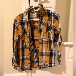 Urban Outfitters Kids Plaid Shirt in Yellow and Blue